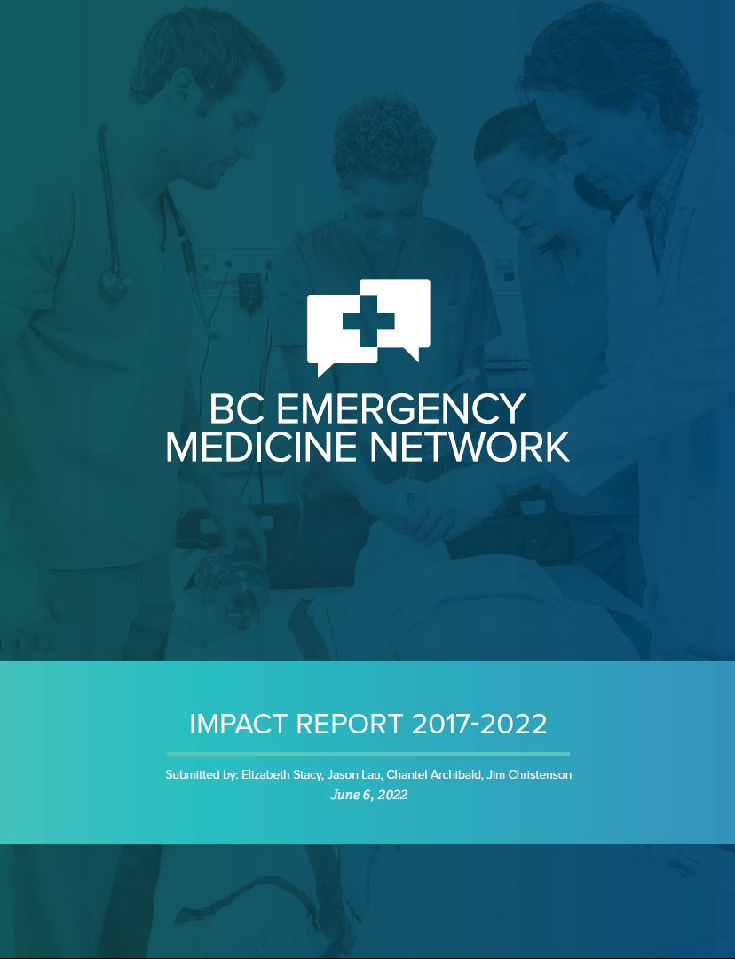 BC Emergency Medicine Network Impact Report 2017-2022 Cover